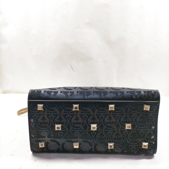 Ferragamo Studio Black Leather Hand Bag mon1000-101425 - Picture 7 of 16